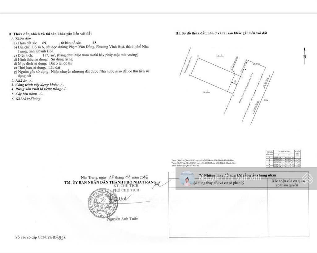 Bán nhà 2 mặt tiền trước sau trực diện biển, mặt tiền đường phạm văn đồng, phường bắc nha trang
