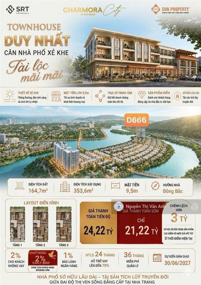 Siêu phẩm nhà phố mặt tiền 9,5m nằm trên trục đường 20m trung tâm thành phố nha trang