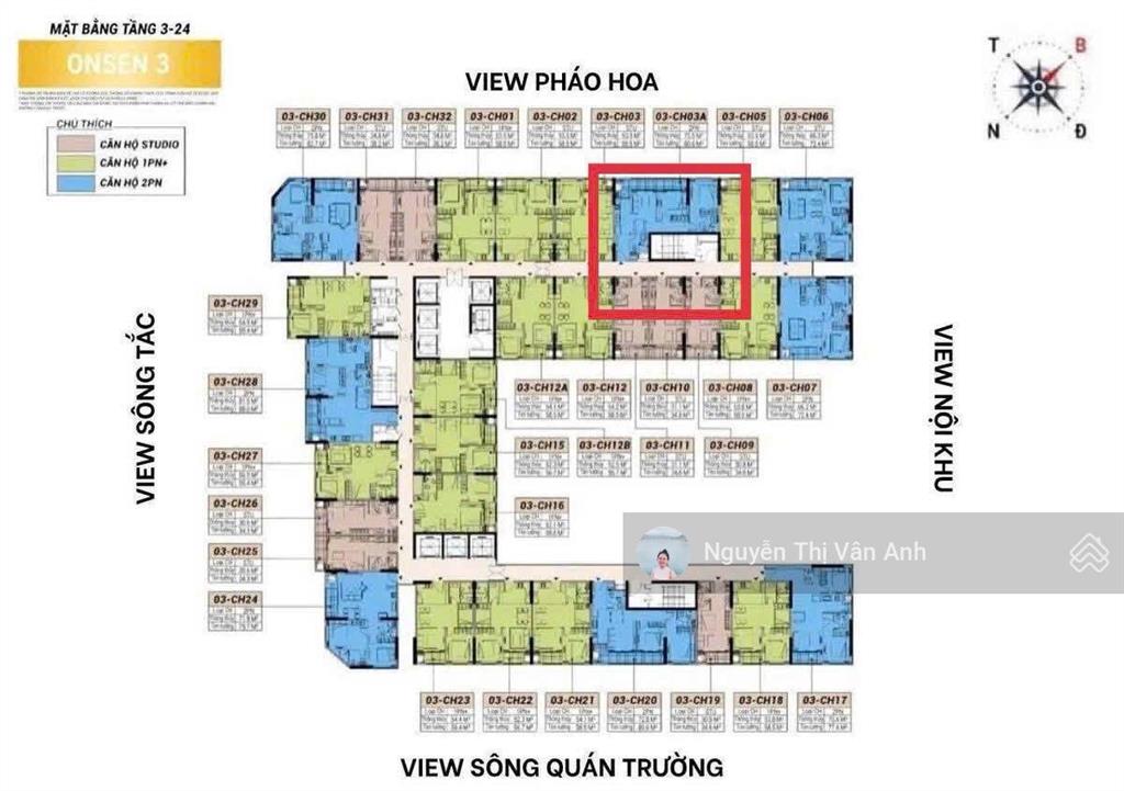 Gh độc quyền căn 2 pn mặt sông view pháo hoa, ban công rộng tại charmora city nha trang chỉ 4 tỷ383