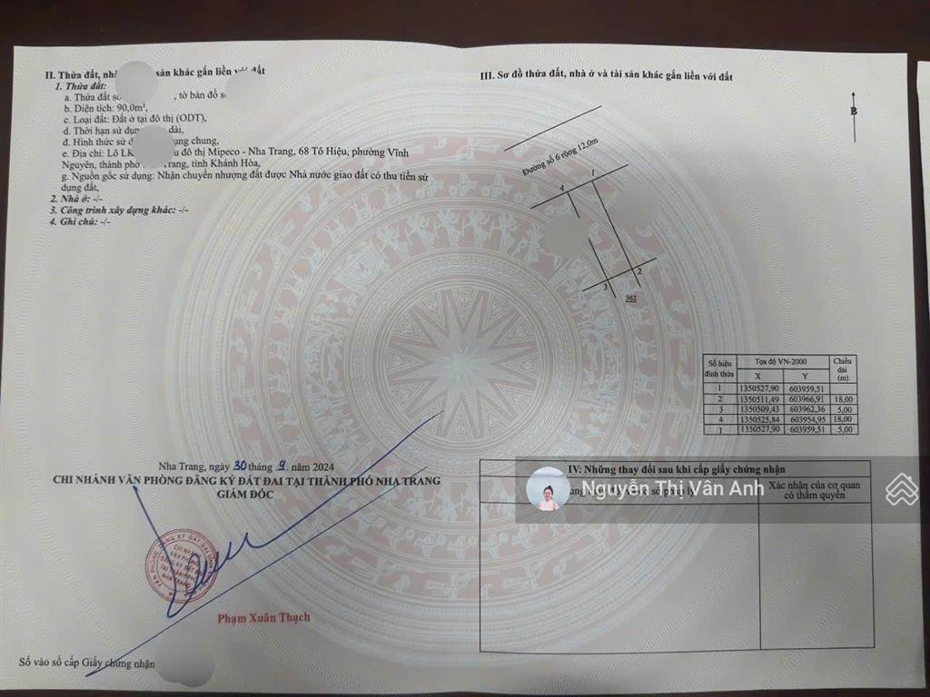 Bán lô liền kề gần đường tô hiệu kđt mipeco nha trang đã có sổ hồng riêng cách biển chỉ 500m