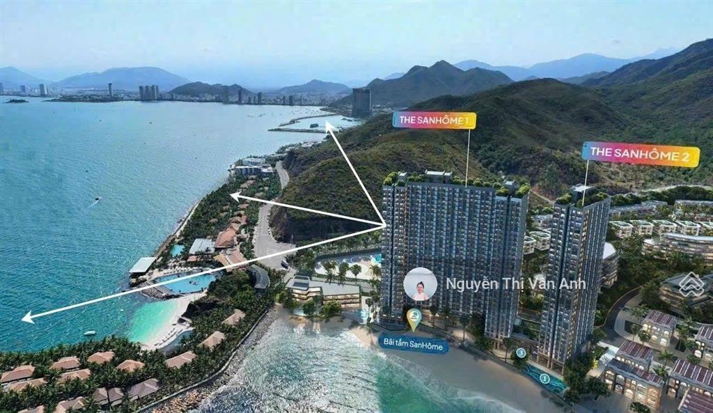 Bán căn studio tầng cao view biển, hoàng hôn toà the sanhome  libera nha trang