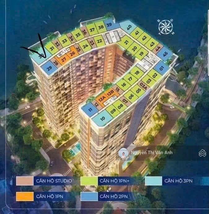 Căn góc 3pn 114,8m2, tầng trung view pháo hoa tòa the charm  charmora city nha trang giá 7,863 tỷ