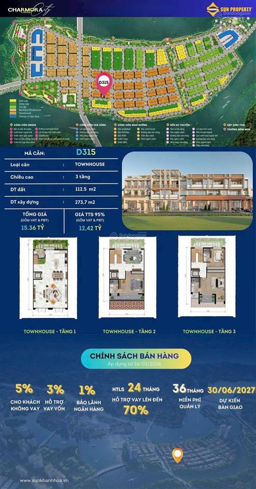 Bán nhà phố charmora city sun group  ven sông, giá tốt từ chủ đầu tư