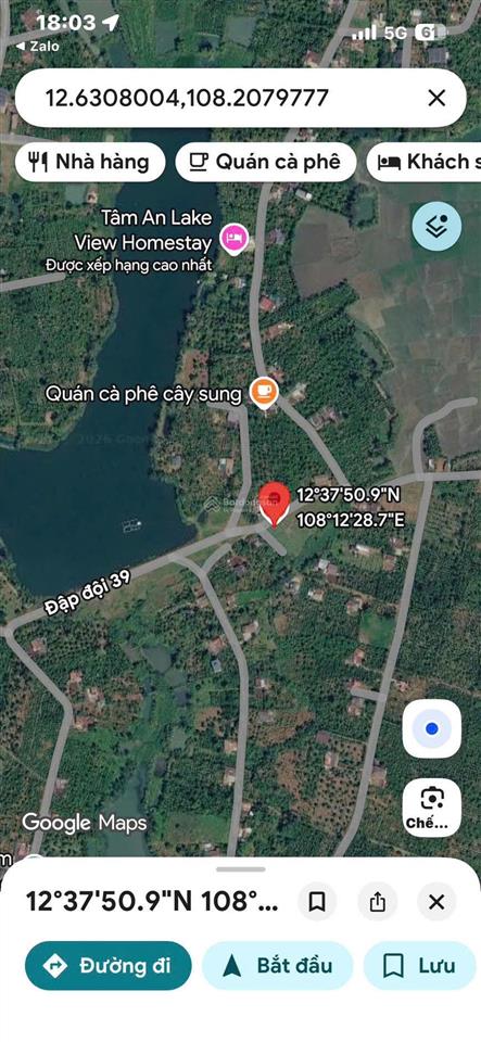 Chính chủ bán gấp lô đất 1000m2 view hồ xã ea ning huyện cư kuin buôn mê thuột bên cạnh homestay