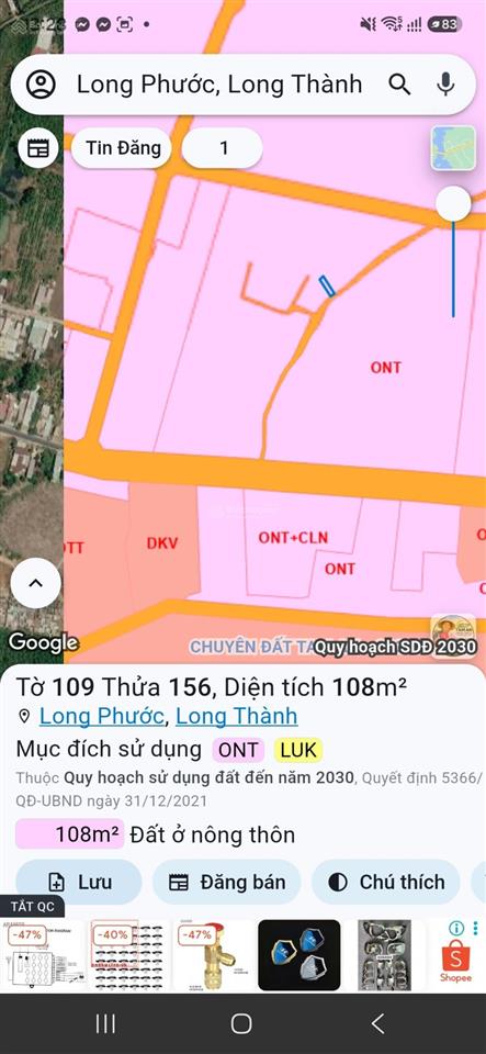 Chính chủ cần bán gấp lô đất đẹp full thổ rẻ sát sân bay long thành