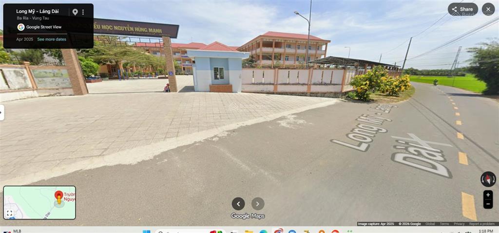 Đất diện tích 1000m2 đường nhựa, kế trường học, gần biển phước hải giá 1,8 tỷ