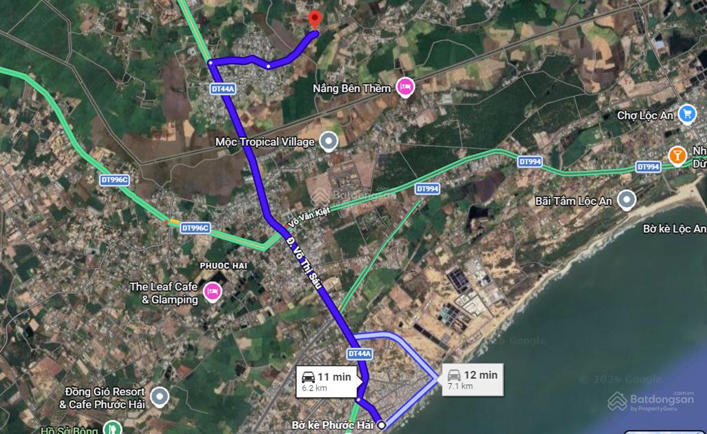 Đất diện tích 1000m2 đường nhựa, kế trường học, gần biển phước hải giá 1,8 tỷ
