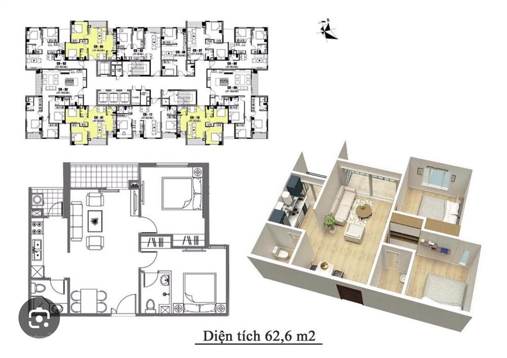 Bán gấp căn 62.6m2 chung cư mipec city view kiến hưng hà đông hn. giá 4.2 tỷ.  0973 443 ***