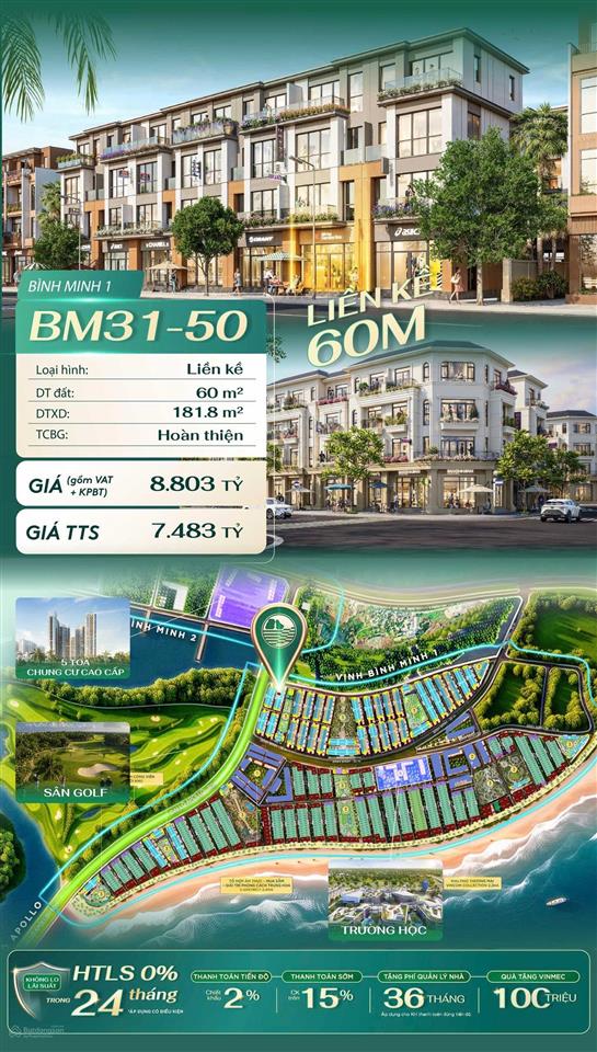 Siêu phẩm liền kề bm3150 bàn giao hoàn thiện chỉ cần 7.483 tỷ sở hữu ngay con gà đẻ trứng vàng!