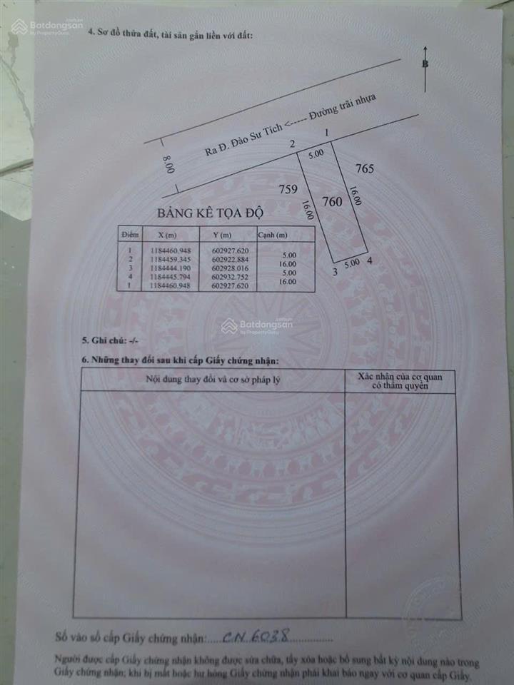 Bán đất kdc đào sư tích 5x16m, giá 6.1 tỷ gần chung cư cao tầng