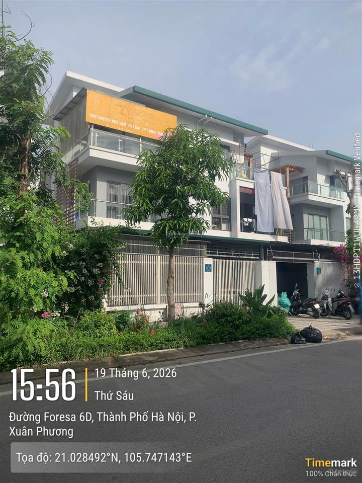 Cho thuê liền kề 90m2, 3 tầng ở tasco xuân phương, ô tô đỗ tránh