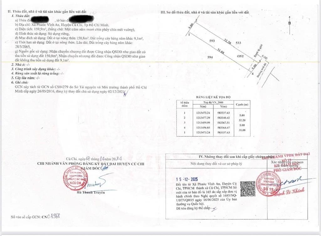 Bán nền đất liền kề giá 2,55 tỷ/nền tại trần văn chẩm, xã phước vĩnh an, huyện củ chi