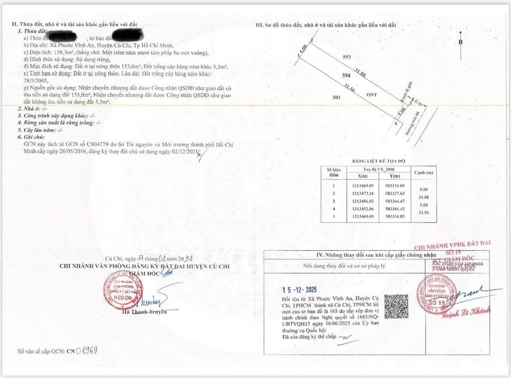 Bán nền đất liền kề giá 2,55 tỷ/nền tại trần văn chẩm, xã phước vĩnh an, huyện củ chi