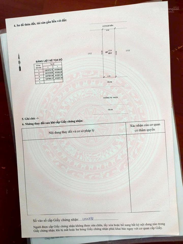 Bán đất 60m2 full thổ cư đường n2 kdc phú mỹ hiệp tân đông hiệp, đối diện dự án bcons solary