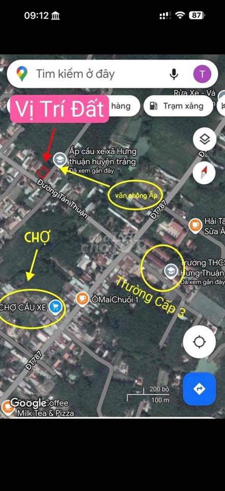 Chính chủ cần bán gấp lô đất đẹp vuông vức. hẻm ô tô đường thông.
