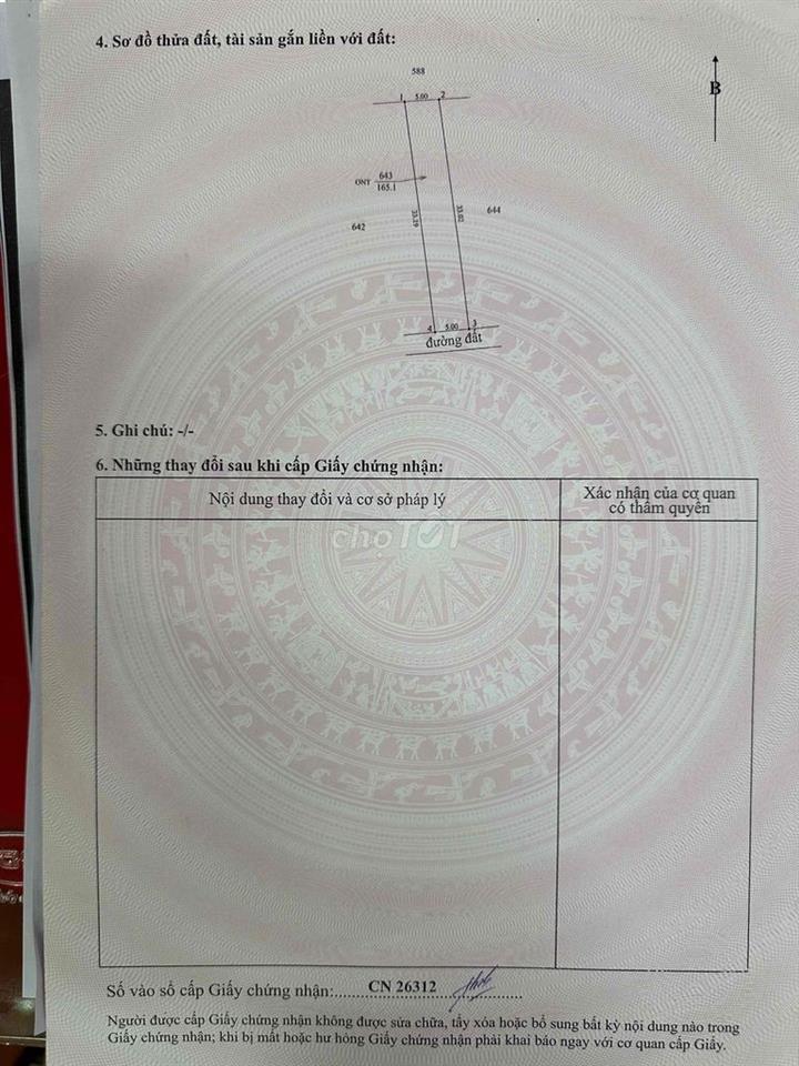 chính chủ cần bán lô đất full thổ cư, SHR. gần KCN phước đông.