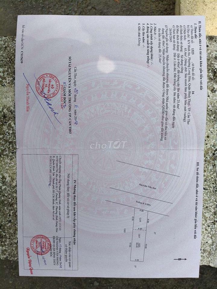 ĐẤT NỀN GIÁP KDC BÌNH NHỰT SIÊU THỊ AEON CẦN THƠ
