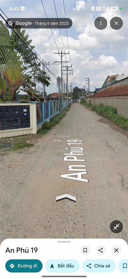 Bán đất 339m2 ngang 8.5m mặt tiền an phú 19 tặng kho giá tốt
