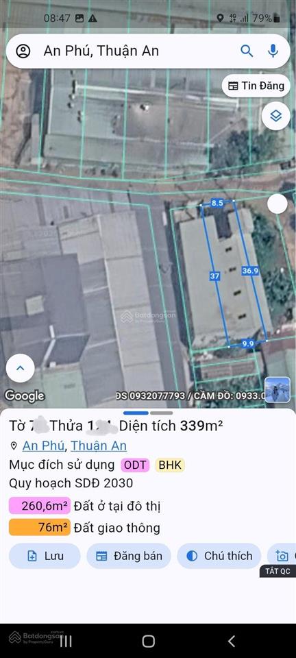 Bán đất 339m2 ngang 8.5m mặt tiền an phú 19 tặng kho giá tốt