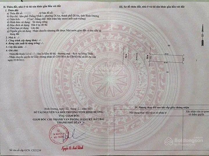 Bán lô đất 171m2 ngang 6m vị trí đẹp ngay cổng 2 cụm chung cư gần khu vinhom 550 giá cực tốt
