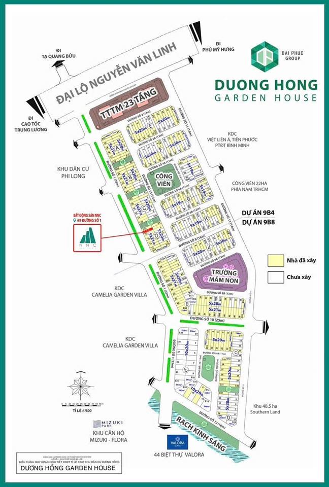 Bán gấp lô đất kdc dương hồng mặt tiền nguyễn văn linh, bình chánh. 5x20m (100m2) giá 7,5 tỷ