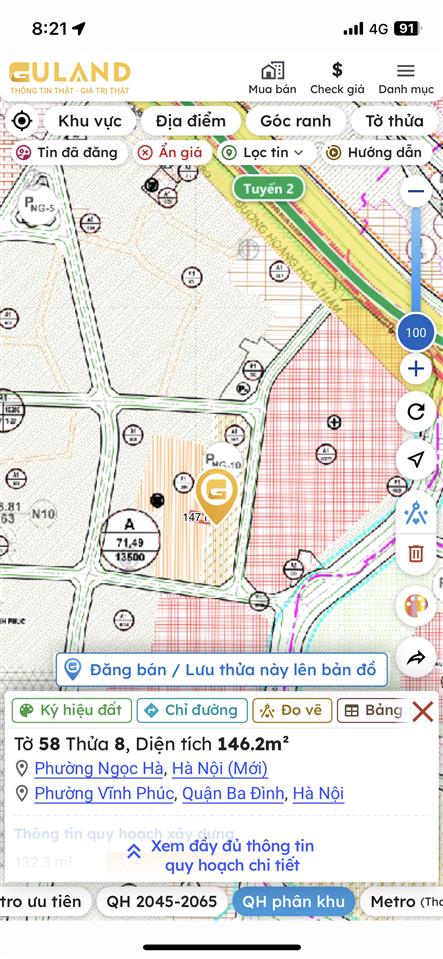 Bán nhà riêng 141m2 khu nhà ở số 6 đường đội nhân phường vĩnh phúc quận ba đình