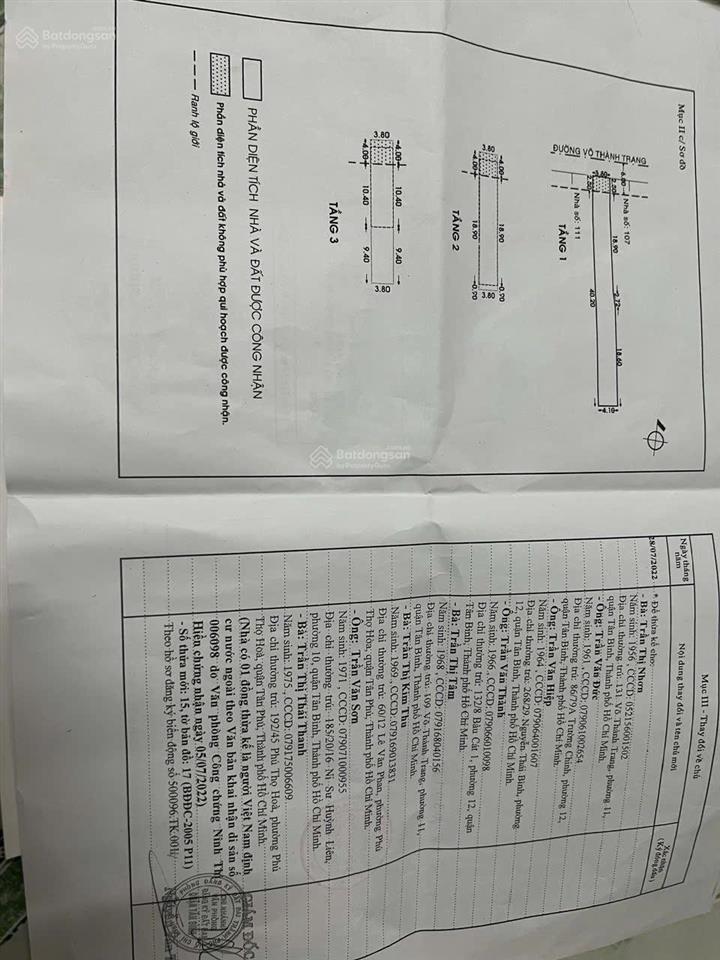 Bán gấp nhà riêng tại 109 võ thành trang, p 11, q.tân bình, 26,5 tỷ, 169m2