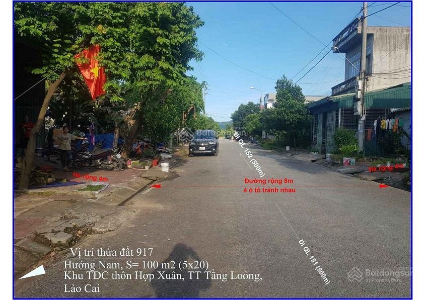 600 triệu, 100m2 đường n1, tái định cư hợp xuân, tằng loong, lào cai