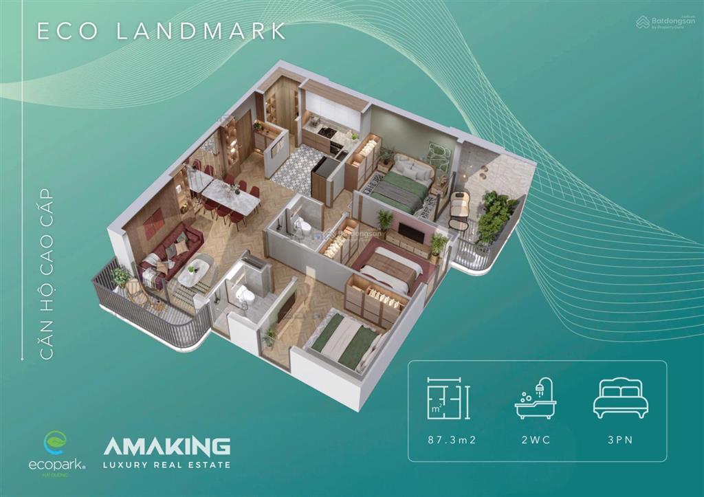 Chung cư cao cấp eco palace  thanh toán 25% (ngân hàng miễn lãi 18 tháng)  giá gốc cđt eco park