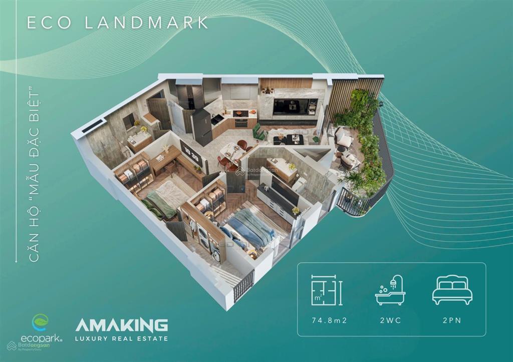 Chung cư cao cấp eco palace  thanh toán 25% (ngân hàng miễn lãi 18 tháng)  giá gốc cđt eco park