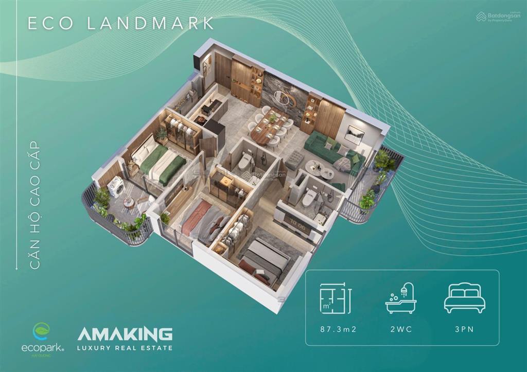 Chung cư cao cấp eco palace  thanh toán 25% (ngân hàng miễn lãi 18 tháng)  giá gốc cđt eco park