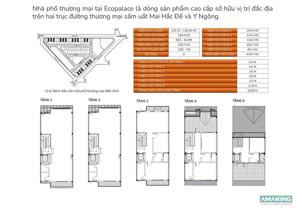 Eco park đắk lắk mở bán nhà phố 2 mặt tiền 3 mặt tiền giá gốc cđt