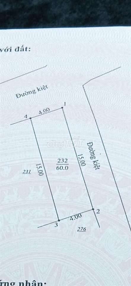 Chủ cần tiền bán nhanh lô góc đẹp kiệt 115 BÌNH KỲ .đg 6m kẹp hông 3m5