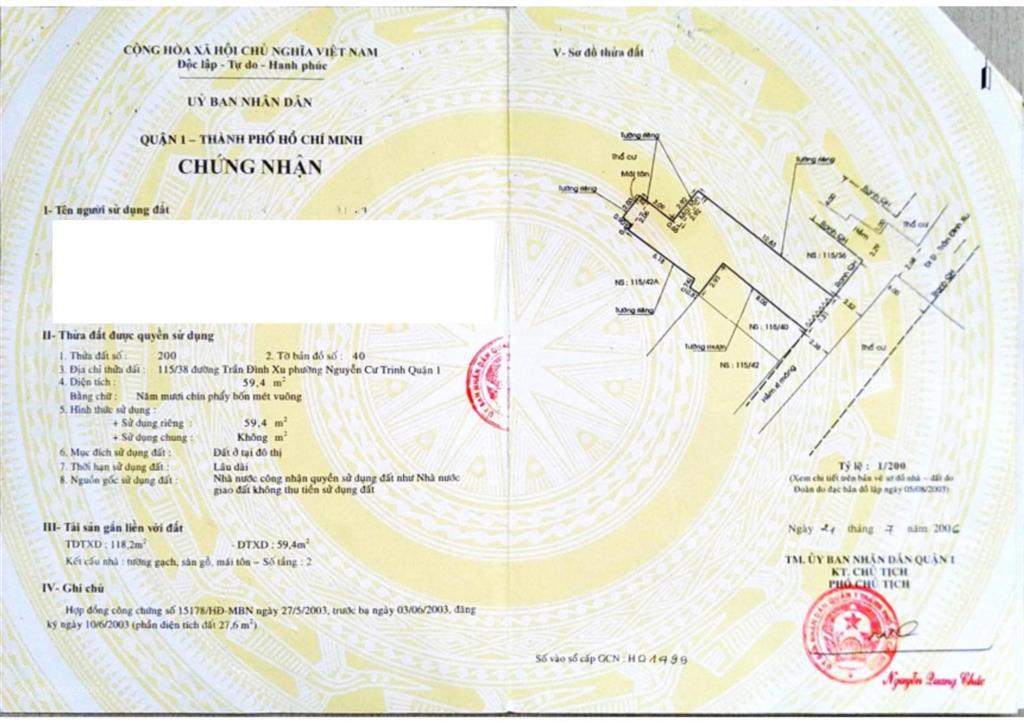 Bán nr 59.4m2, chính chủ, vị trí trung tâm, dễ dàng tạo dòng thu nhập ổn định.