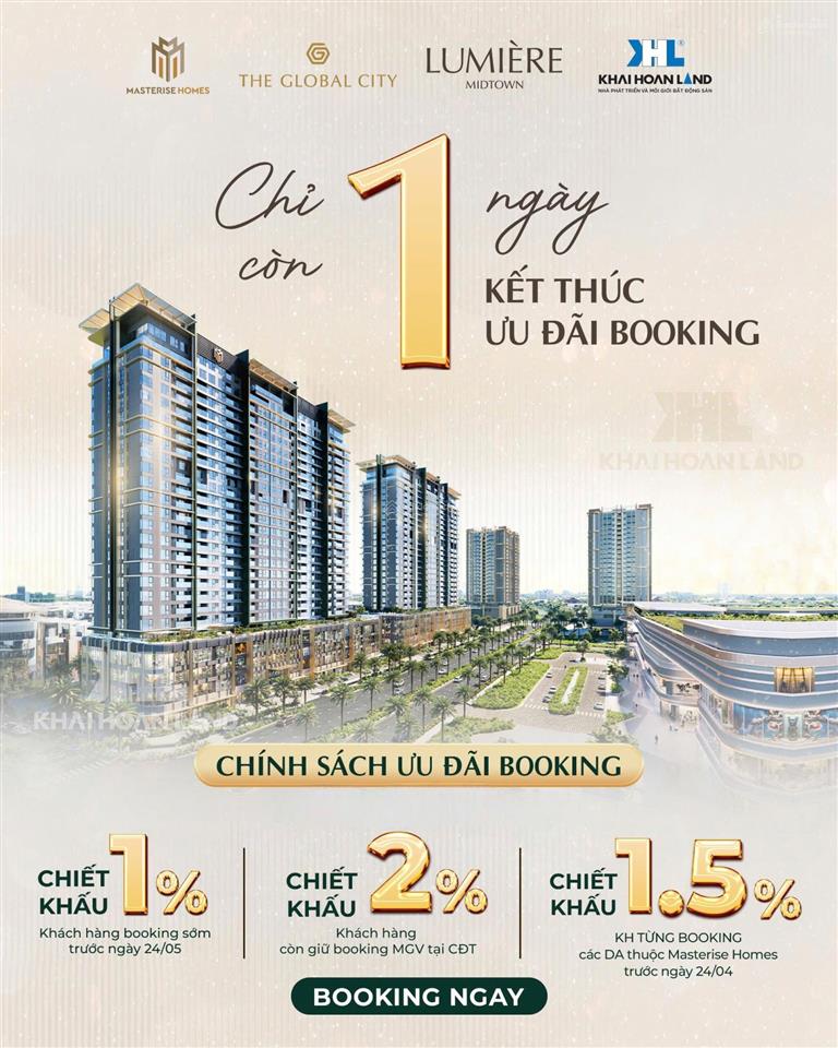 Bán căn hộ lumière midtown 3pn giá gốc cđt 15.59 tỷ