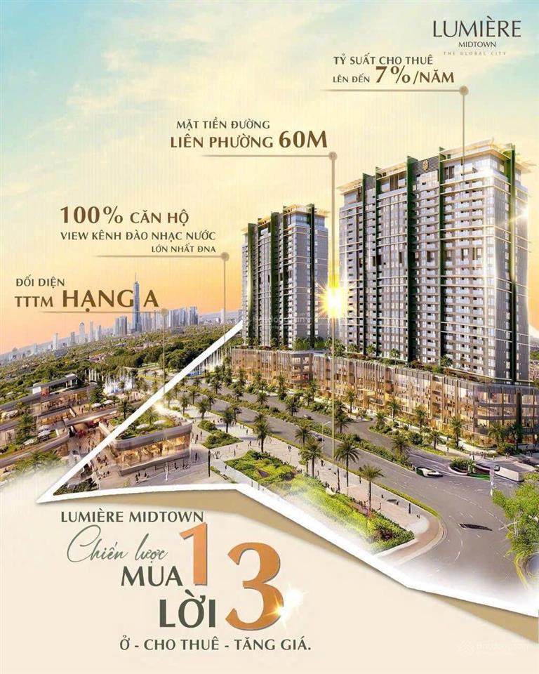 Bán căn hộ lumière midtown 3pn giá gốc cđt 15.59 tỷ