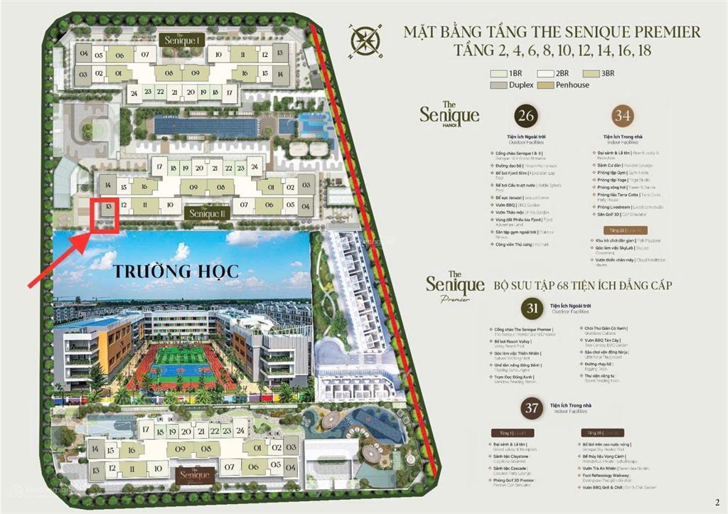 Chính chủ bán căn duplex 117,5m2 ban công đông nam view thoáng toà s2 the senique  chỉ 84tr/m2