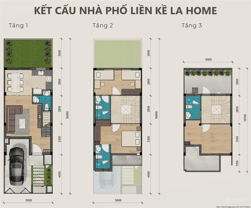 Nhà phố la home long an dt 5x17 kế góc giá chỉ 3,4 tỷ
