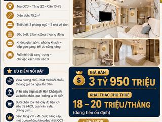 Mua 1 lần sinh lời dài hạn! căn hộ oc3 chỉ 3,95 tỷ khai thác ngay tại mtvt