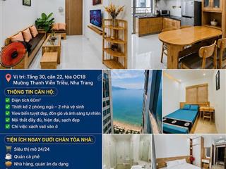 Cho thuê ngắn hoặc dài hạn căn 22 tầng 30 tòa oc1b cách biển chỉ vài bước chân