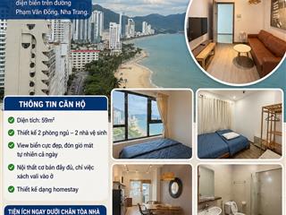Chỉ vài bước chân ra biển căn hộ homestay tại mường thanh viễn triều