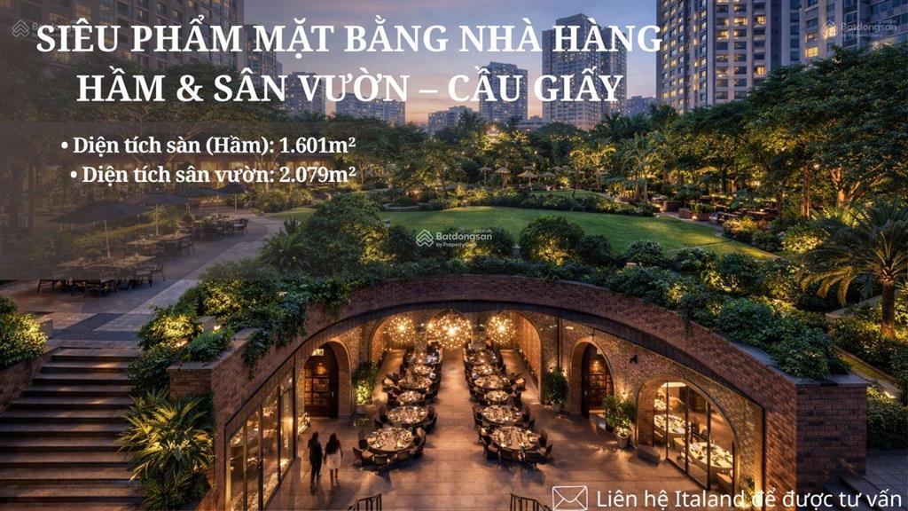 Siêu phẩm mặt bằng hầm & sân vườn 2079m2 | hầm bia lã vọng | làm nhà hàng, beer club, tổ hợp f&b