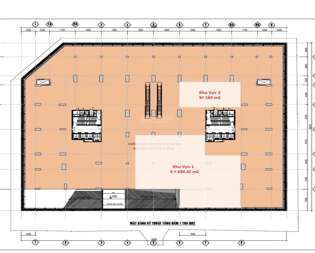 Cho thuê tầng hầm 2.000m2 ecolake view đại từ giá chỉ 8 usd/m2/tháng