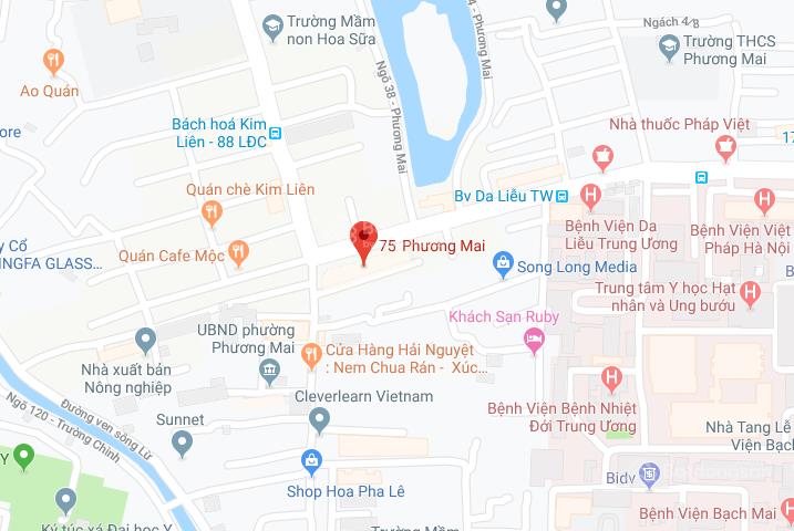 Cho thuê tầng 1 diện tích 290m2 tòa nhà bảo long, phương mai, đống đa