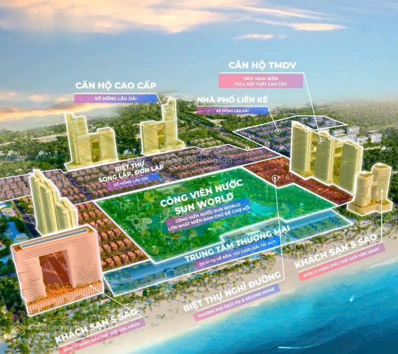 Bán gấp căn villa song lập, dt 175m2, dt sàn 352,2m2, cđt sun group
