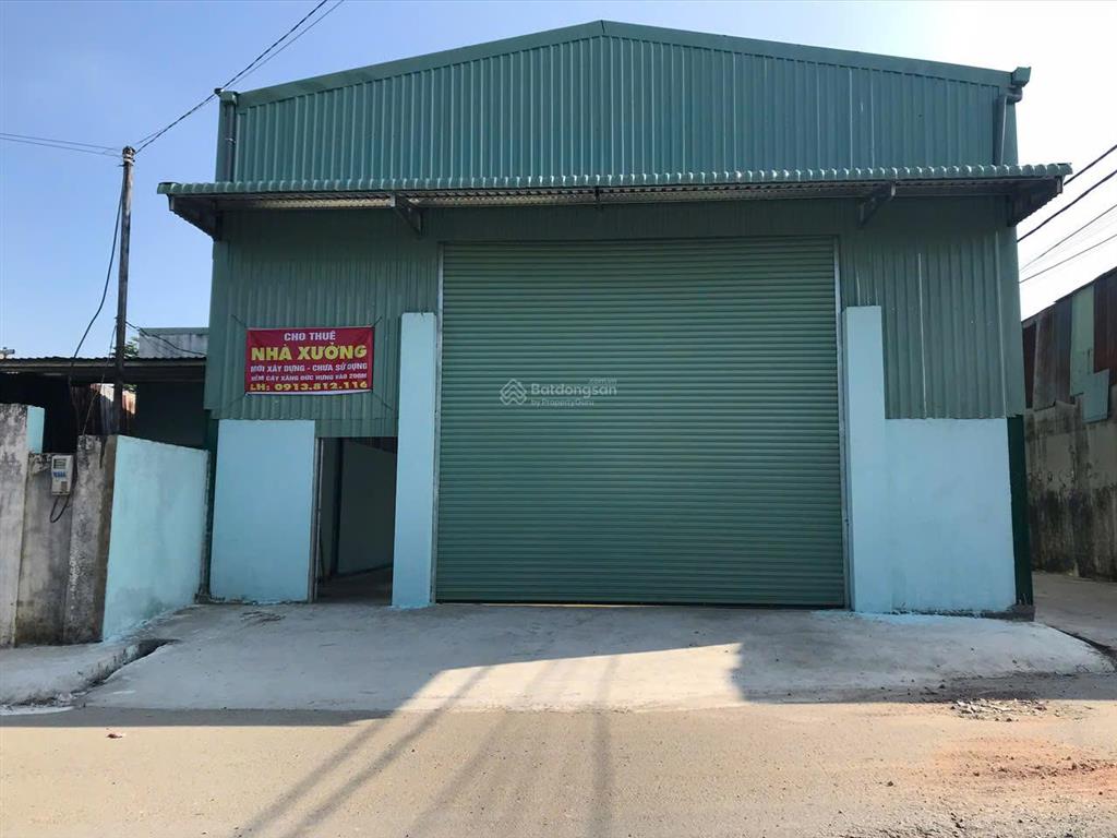 Cho thuê nhà xưởng xây sẵn, dt 420m2 điện 3 pha, gần cây xăng 75 đường đồng khởi,  0966 113 ***