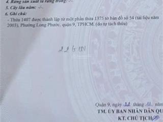 Đất đẹp, mặt tiền nhánh đường 8 nối dài, p long phưỡc, q9 cũ, tp hcm