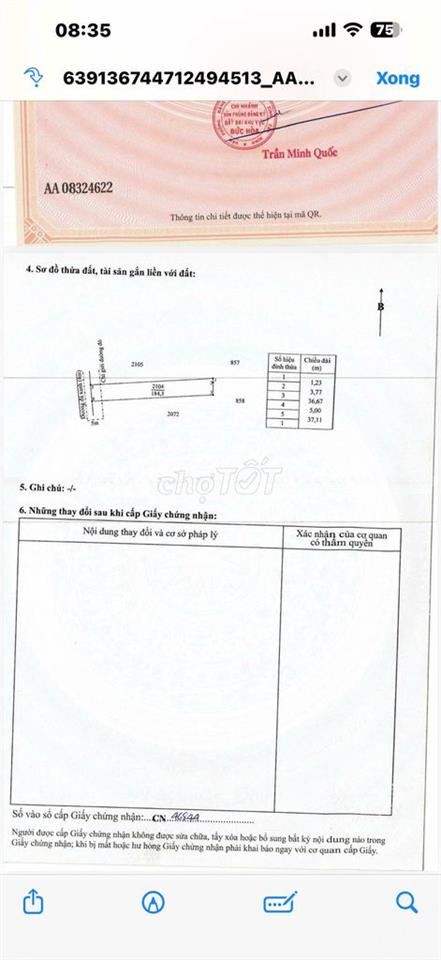 Cần bán gấp nền xã Đức Hoà 5x36m, thổ full sổ hồng riêng