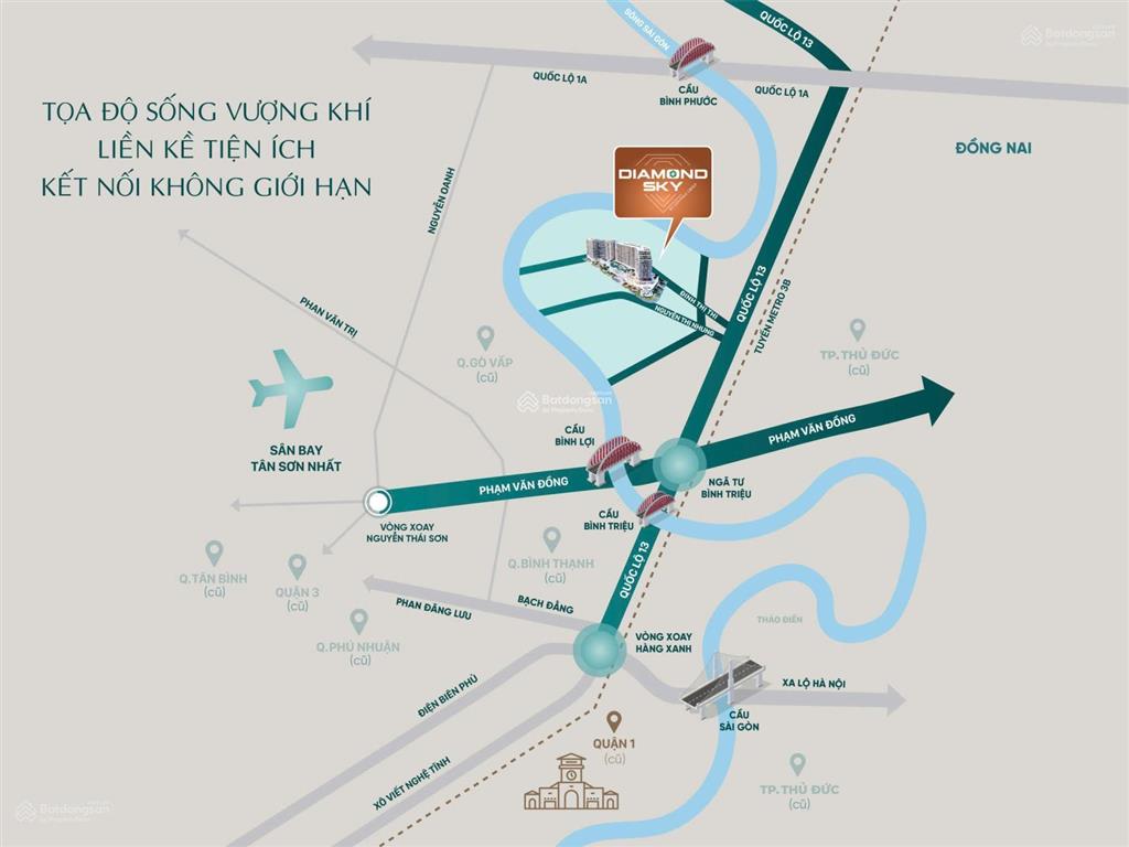 Cdt nhận booking căn hộ dimond sky, view sông, hồ đại nhật 16ha, nhạc nước, với giá từ 120tr/m2