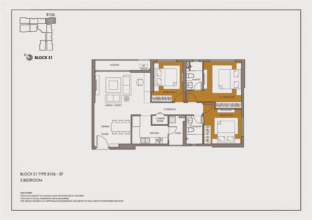 Chính chủ bán căn 3 ngủ 2503 toà s1 100.3m2